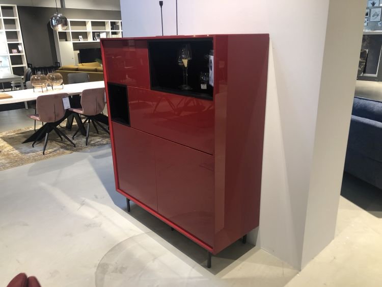 San Giacomo Highboard Lampo Nero matt lackiert 1230 x 149 cm