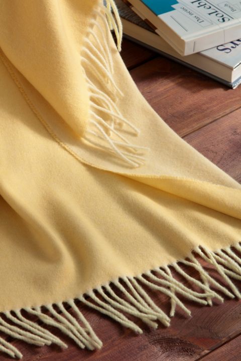 Biederlack Plaid Twill gelb 130 x 170 cm