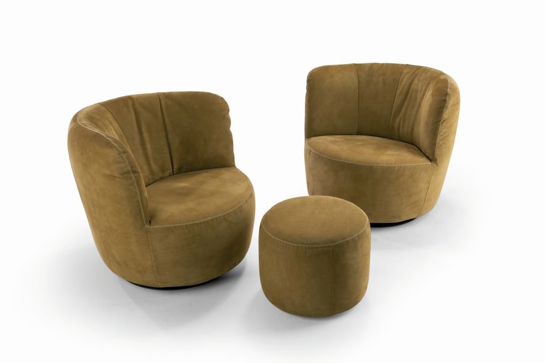bullfrog Hocker Donna, Nubukleder Alpaca Curry, 1119-571 2600/08