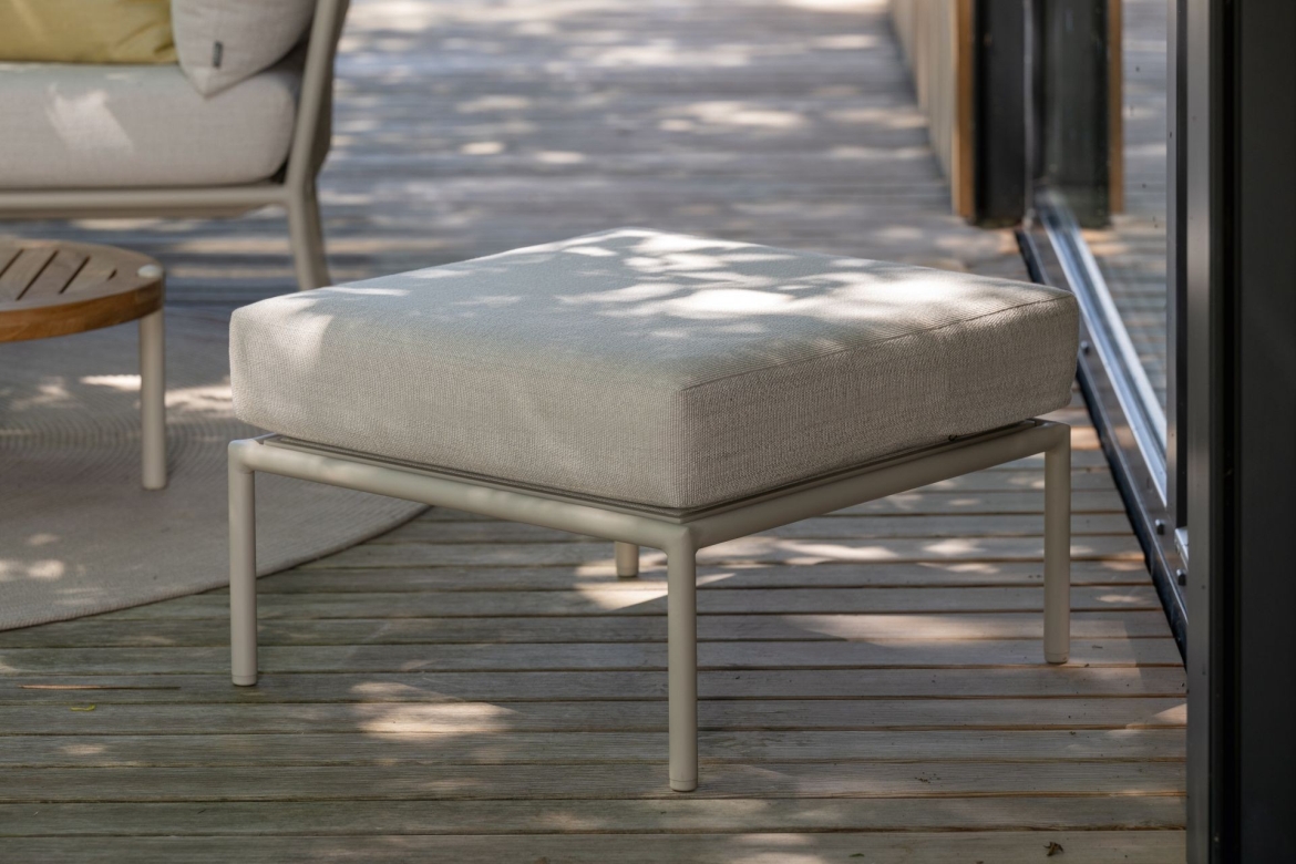 Stern Lounge-Hocker Romy greige 65 x 65 cm