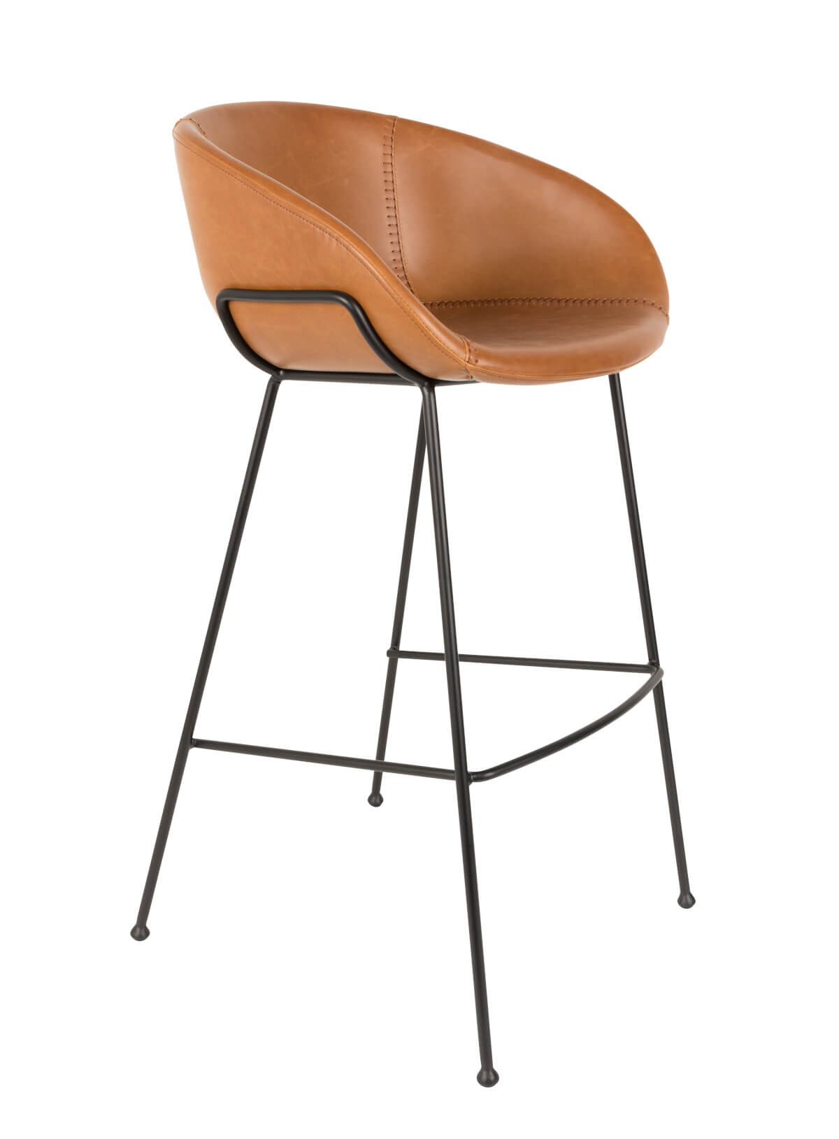 Zuiver Barstuhl Feston Kunstleder braun