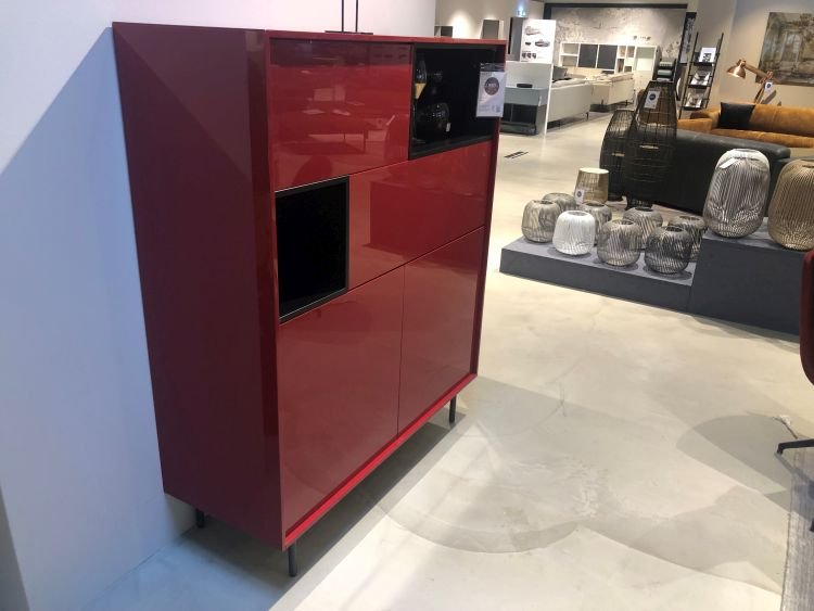 San Giacomo Highboard Lampo Nero matt lackiert 1230 x 149 cm