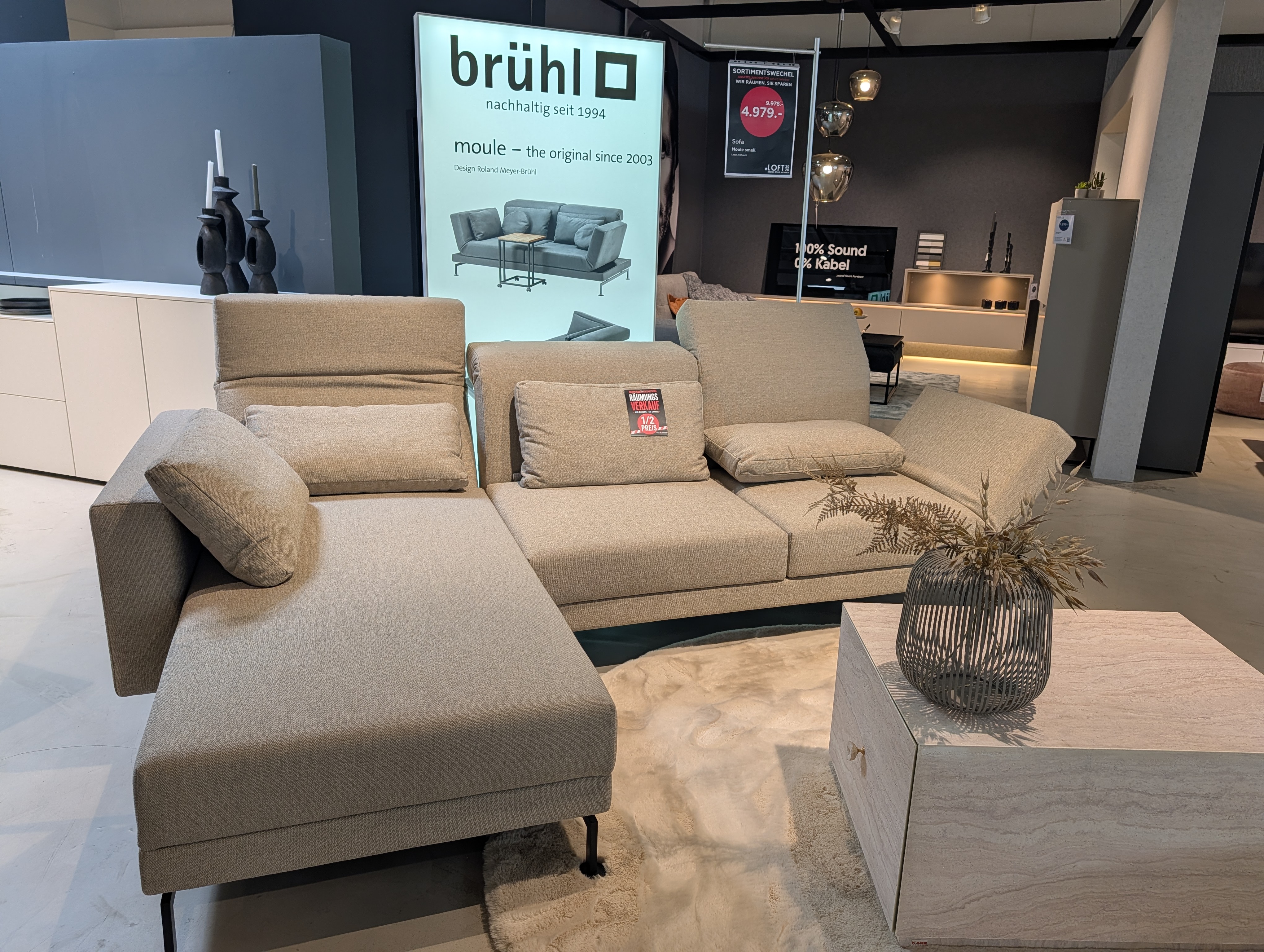 Brühl Moule medium Lc98 1 Wohnlandschaft  - AUSSTELLUNGSSTÜCK