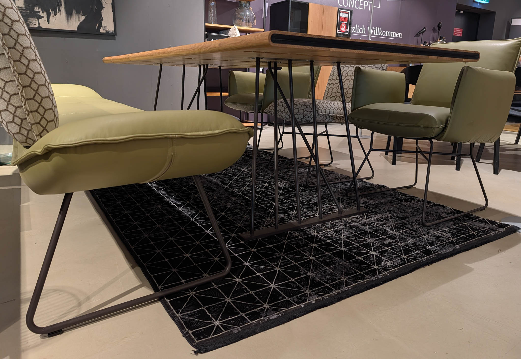 Wimmer Esstisch LINJA L70 - Essgruppe aus Massivholz, Bank, Stühle und Tisch - AUSSTELLUNGSSTÜCK