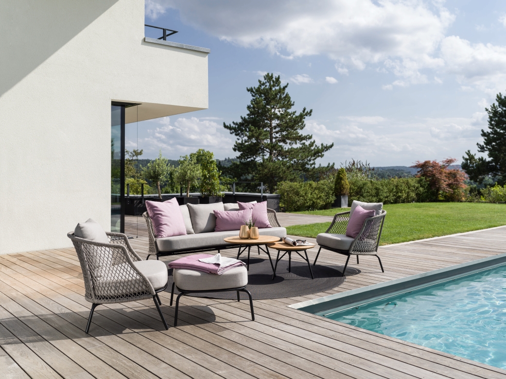 Stern Lounge-Sofa Odea cream 195 x 80 cm
