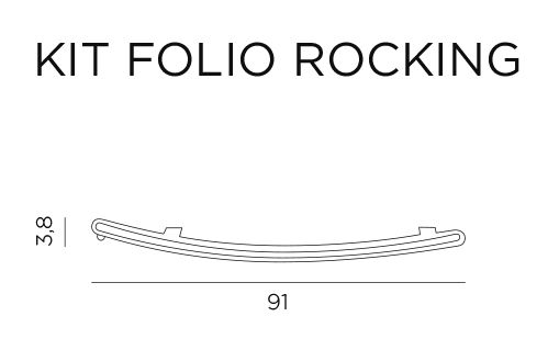 Nardi Schaukelaufsatz Folio agave  - Schaukelaufsatz für Armlehnsessel Folio
