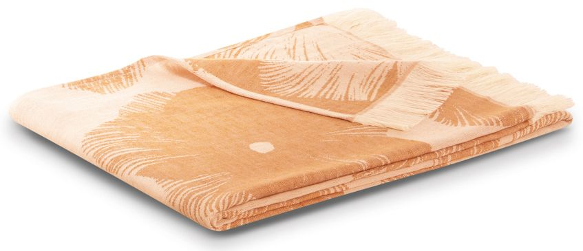 Biederlack Plaid Blossom orange 130 x 180 cm