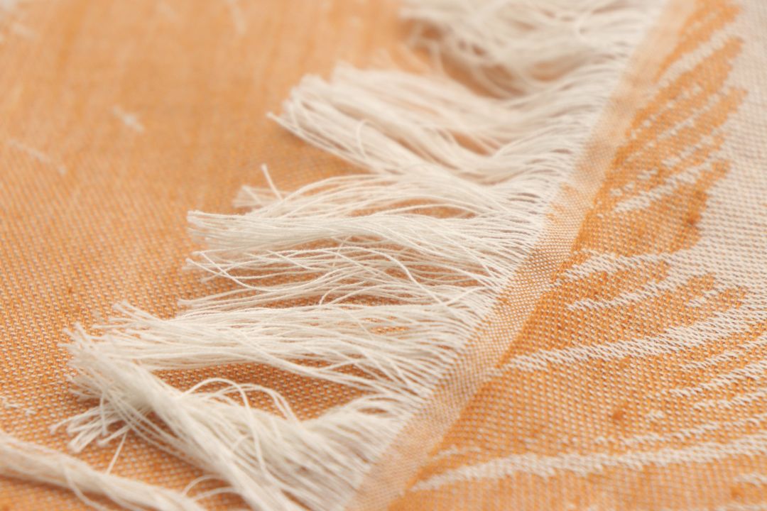 Biederlack Plaid Blossom orange 130 x 180 cm